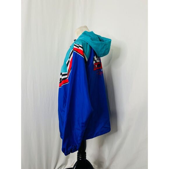 Dope Racing Jacket Men's Blue Circuit Windbreaker Full Zip Hooded Size Small - Picture 6 of 8